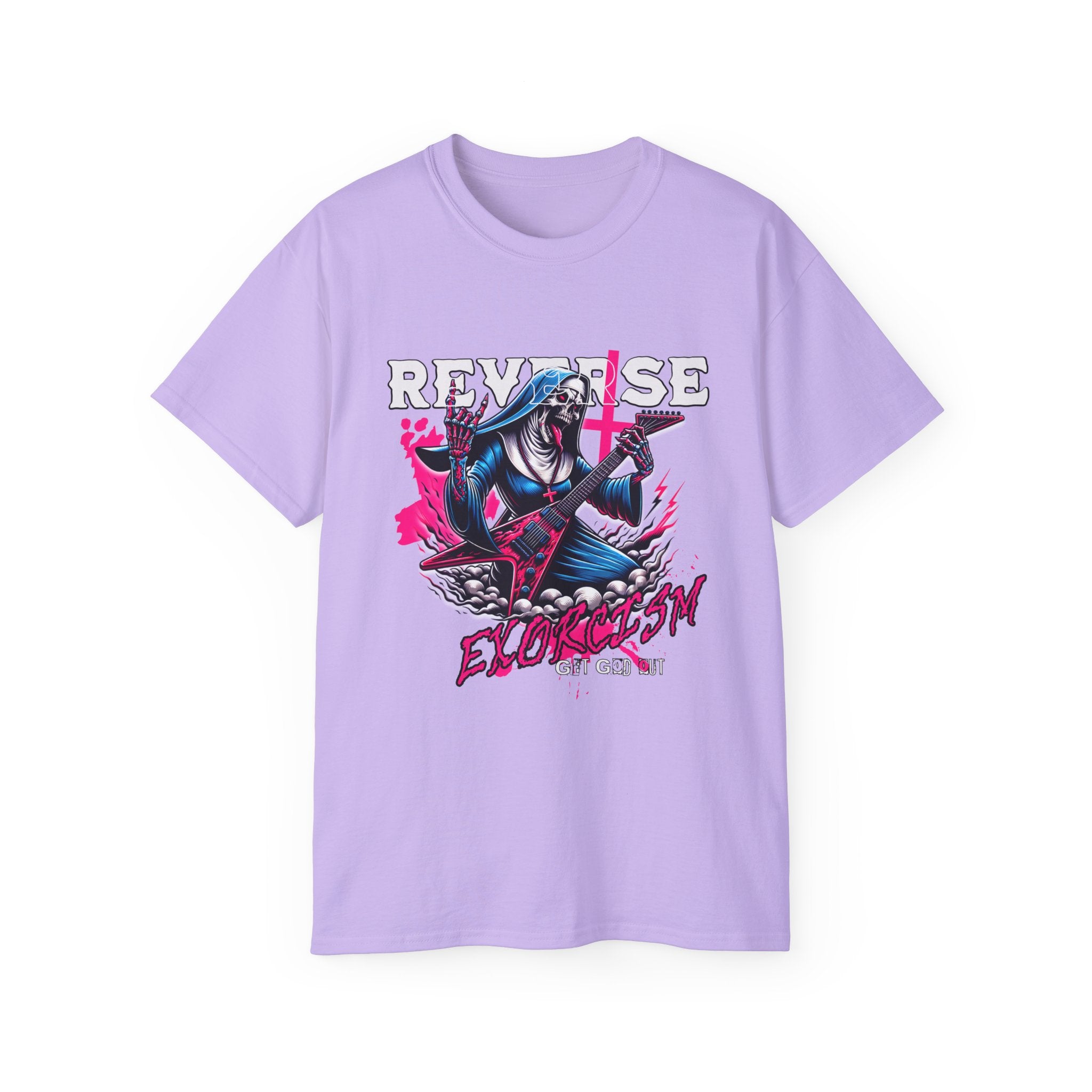 Reverse Exorcism - Unisex Cotton Tee (Front) - Damned Threads